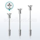 indsh36s surgical steel industrial barbell