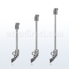 indsh38 surgical steel industrial barbell
