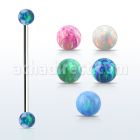 inop5 steel industrial barbell w 5mm synthetic opal balls