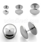 iphb high polished surgical steel fake plug with dome parts