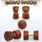 ipswo sawo wood fake plug with surgical steel post