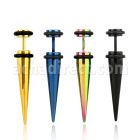 ittp anodized 316l steel fake taper with rubber o rings