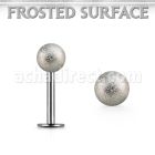 lbfo4s 316l steel labret with a 4mm frosted steel ball
