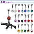 mcd631k 316l steel belly banana with black plated gun