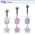 mcdz324 cz belly banana w a small dangling cz flower