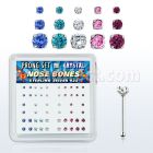 nbbxpbm silver nose bones w 1 4 1 5 2mm prong color crystals