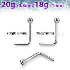 nlb 316l steel nose stud 2mm ball