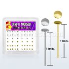 nymx4 box w 52 pcs of silver bend it nose stud w 2mm flat top