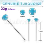 nypge7 925 silver bend it yourself nose stud w turquoise