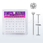 nyzbc box of silver bend it nose studs with 1 5mm prong cz