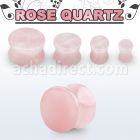 pgscc rose quartz double flared stone plug