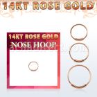 r14end solid 14kt rose gold endless nose hoop