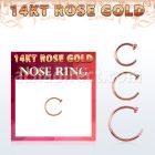 rcln20 solid 14kt rose gold fake nose clip 