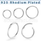 rhsegh18 rhodium plated silver hinged segment ring 18g