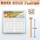 rsyp14xc rose gold plated silver bend it nose stud w 2mm crystal