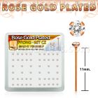 rsyz2xc rose gold plated silver bend it nose stud w 2mm cz top