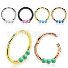 segh16eo pvd steel hinged segment ring 16g synthetic opals