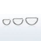 seld16 d shapped surgical steel seamless ring, 16g (1.2mm)