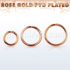 seltt16 rose gold pvd plated surgical steel seamless ring