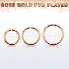seltt18 rose gold pvd plated surgical steel seamless ring