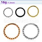 sepdd annealed steel seamless septum ring 16g w rough pattern