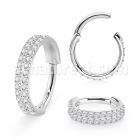 sgsh22 steel hinged segment ring 16g double line outward cnc