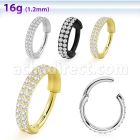 sgsh22 steel hinged segment ring 16g double line outward cnc