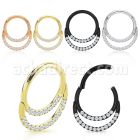 sgsh9 pvd plated steel hinged segment ring double lines