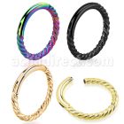 sgtsh20 anodized 316l steel hinged segment ring twisted wire