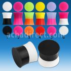 sidp 2 tone silicone double flared plug size 4mm 16mm