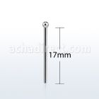 snyb18 steel bend it yourself nose stud w a 2mm ball top