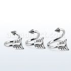 sp14aw 316l steel eyebrow spiral 1.2mm w cone steel arrow end