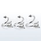 sp16aw 316l steel eyebrow spiral 1.6mm w cone steel arrow end