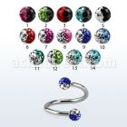 spefr3e eyebrow lip 316l steel spiral with ferido 2 color ball