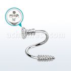 spescw 316l steel spiral with cross screw top screw tip