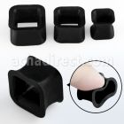 sqsi square silicone double flared flesh tunnel