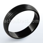 srb21 black stainless steel ring with quadruple band design