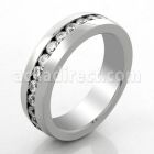 srcz48 stainless steel ring with 2mm clear cz central band