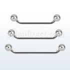 subb14 45 316l steel industrial surface barbell with 5mm balls