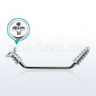 subscw 316l steel 45 surface barbell w cross screw screw tip