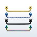 subta anodized 45 316l steel surface barbell with 5mm balls