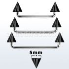 sudcnt5 90 polished steel surface barbell w 5mm black cones