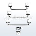 suddi4 90 316l steel industrial surface barbell w 4mm dices