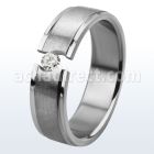 tirc2 titanium g23 ring with 2mm round clear cz stone