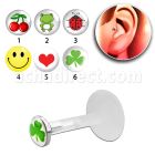 trgl1 bioflex tragus piercing w 3mm push in logos silver top