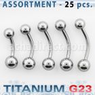 ublk195 bulk of titanium g23 belly bananas with 5 6mm balls