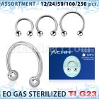 ublk474 sterilized titanium g23 circular barbell with 3mm balls