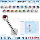 ublk485 eo gas sterilized piercing titanium g23 labret color crystal