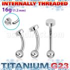 ubnbin2 titanium g23 banana 16g flat round top internal