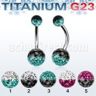 ubnfrge titanium g23 belly banana w 5 8mm 2 color ferido balls